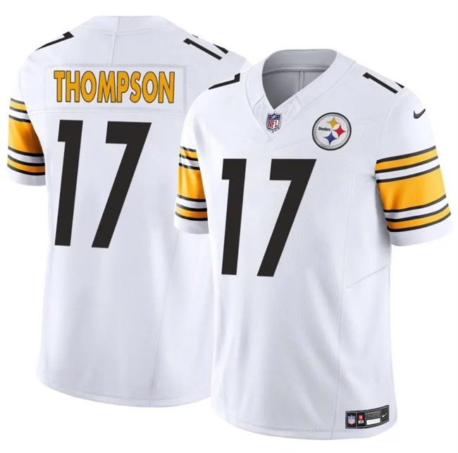 Men's Pittsburgh Steelers #17 Skylar Thompson White 2025 F.U.S.E. Vapor Limited Stitched Football Jersey