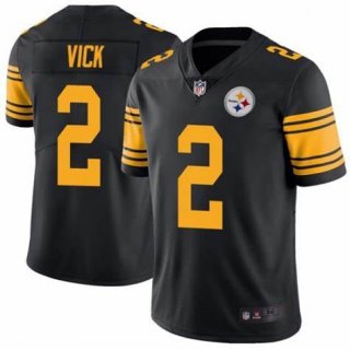 Men's Pittsburgh Steelers #2 Michael Vick Black Color Rush Limited Stitched Jersey Men's Pittsburgh Steelers #2 Michael Vick Black Color Rush Limited Stitched Jersey