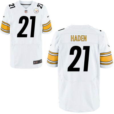 Men's Pittsburgh Steelers #21 Joe Haden Nike White Elite Jersey