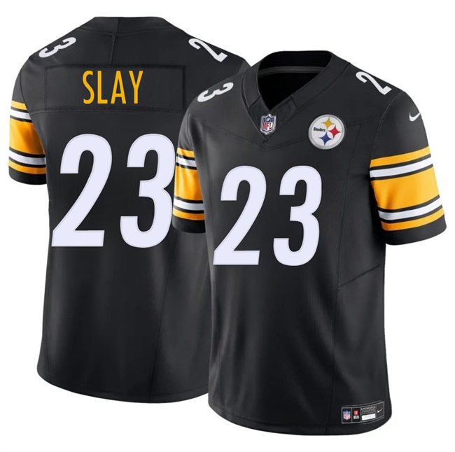 Men's Pittsburgh Steelers #23 Darius Slay Black 2025 F.U.S.E. Vapor Limited Stitched Football Jersey