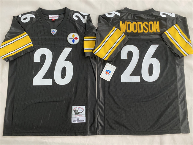 Men's Pittsburgh Steelers #26 Rod Woodson Black Stitched Football Jersey Men's Pittsburgh Steelers #26 Rod Woodson Black Stitched Football Jersey