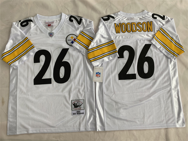 Men's Pittsburgh Steelers #26 Rod Woodson White Stitched Football Jersey Men's Pittsburgh Steelers #26 Rod Woodson White Stitched Football Jersey