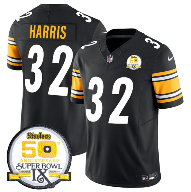 Men's Pittsburgh Steelers #32 Franco Harris Black 2024 F.U.S.E. 50th Anniversary Of Super Bowl IX Alternate Vapor Untouchable Limited Stitched Jersey Men's Pittsburgh Steelers #32 Franco Harris Black 2024 F.U.S.E. 50th Anniversary Of Super Bowl IX Alternate Vapor Untouchable Limited Stitched Jersey