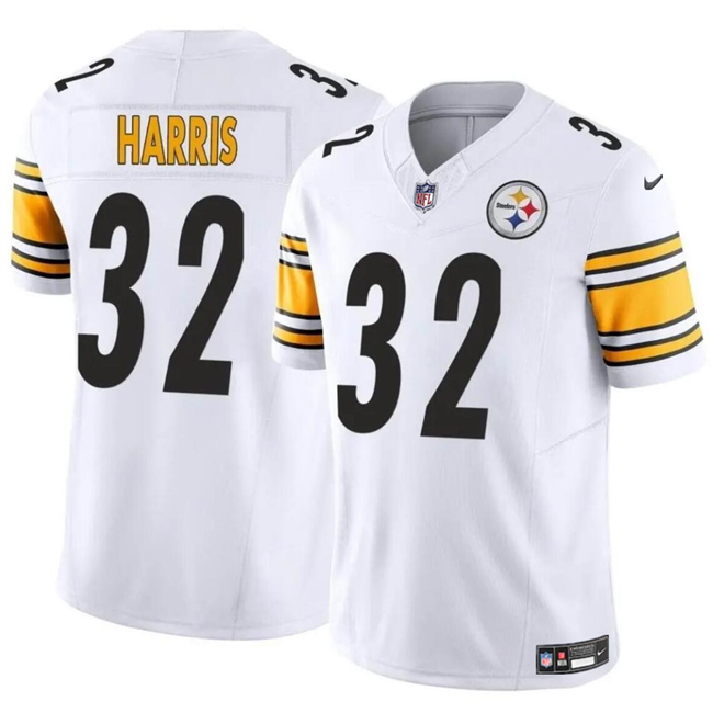 Men's Pittsburgh Steelers #32 Franco Harris White 2024 F.U.S.E. Alternate Vapor Untouchable Limited Stitched Jersey Men's Pittsburgh Steelers #32 Franco Harris White 2024 F.U.S.E. Alternate Vapor Untouchable Limited Stitched Jersey