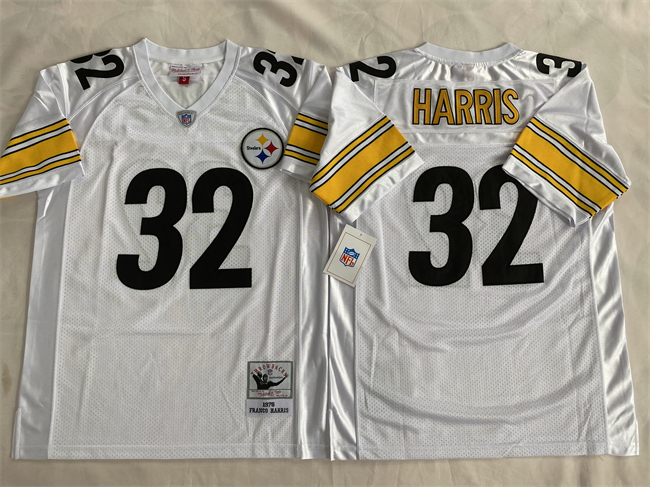 Men's Pittsburgh Steelers #32 Franco Harris White Stitched Football Jersey Men's Pittsburgh Steelers #32 Franco Harris White Stitched Football Jersey
