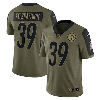 Men's Pittsburgh Steelers #39 Minkah Fitzpatrick Nike Olive 2021 Salute To Service Limited Player Jersey Men's Pittsburgh Steelers #39 Minkah Fitzpatrick Nike Olive 2021 Salute To Service Limited Player Jersey