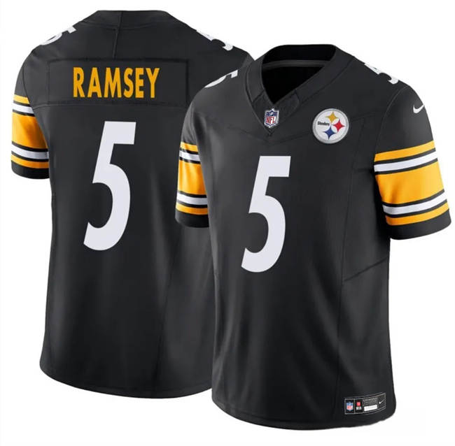 Men's Pittsburgh Steelers #5 Jalen Ramsey Black 2025 F.U.S.E. Vapor Untouchable Limited Stitched Jersey