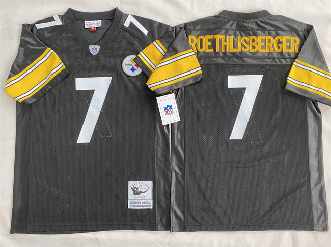 Men's Pittsburgh Steelers #7 Ben Roethlisberger Black Stitched Football Jersey Men's Pittsburgh Steelers #7 Ben Roethlisberger Black Stitched Football Jersey