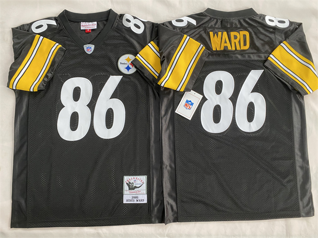 Men's Pittsburgh Steelers #86 Hines Ward Black Stitched Football Jersey Men's Pittsburgh Steelers #86 Hines Ward Black Stitched Football Jersey