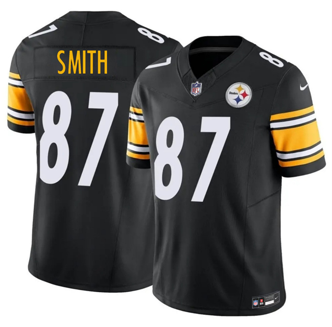 Men's Pittsburgh Steelers #87 Brandon Smith Black 2026 F.U.S.E. Vapor Limited Stitched Football Jersey Men's Pittsburgh Steelers #87 Brandon Smith Black 2026 F.U.S.E. Vapor Limited Stitched Football Jersey