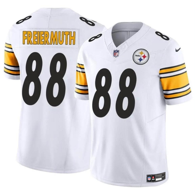 Men's Pittsburgh Steelers #88 Pat Freiermuth White 2024 F.U.S.E. Alternate Vapor Untouchable Limited Stitched Jersey Men's Pittsburgh Steelers #88 Pat Freiermuth White 2024 F.U.S.E. Alternate Vapor Untouchable Limited Stitched Jersey