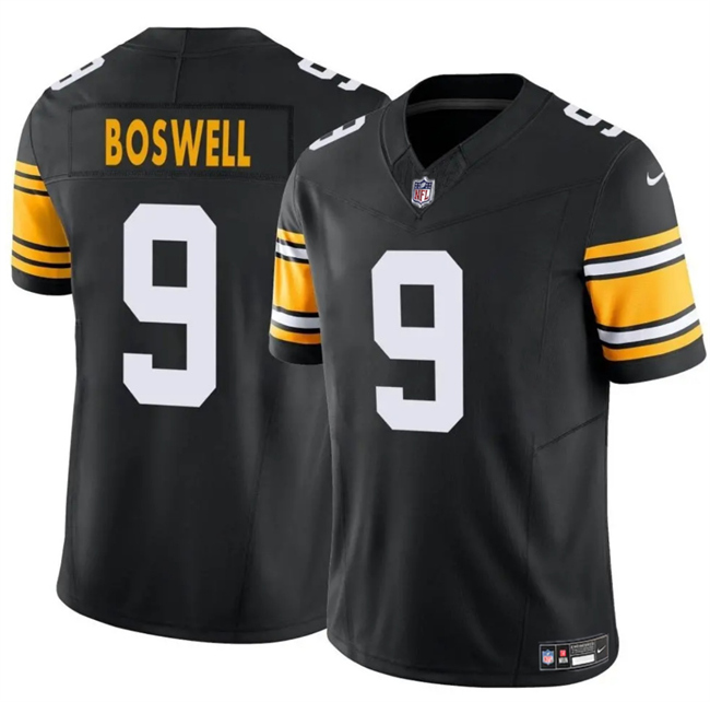 Men's Pittsburgh Steelers #9 Chris Boswell Black 2024 F.U.S.E. Alternate Vapor Untouchable Limited Stitched Jersey Men's Pittsburgh Steelers #9 Chris Boswell Black 2024 F.U.S.E. Alternate Vapor Untouchable Limited Stitched Jersey