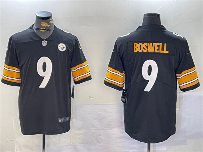 Men's Pittsburgh Steelers #9 Chris Boswell Black Vapor Untouchable Stitched Jersey Men's Pittsburgh Steelers #9 Chris Boswell Black Vapor Untouchable Stitched Jersey