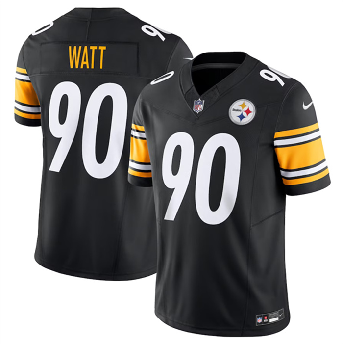 Men's Pittsburgh Steelers #90 T.J. Watt Black 2023 F.U.S.E. Vapor Untouchable Limited Stitched Jersey Men's Pittsburgh Steelers #90 T.J. Watt Black 2023 F.U.S.E. Vapor Untouchable Limited Stitched Jersey