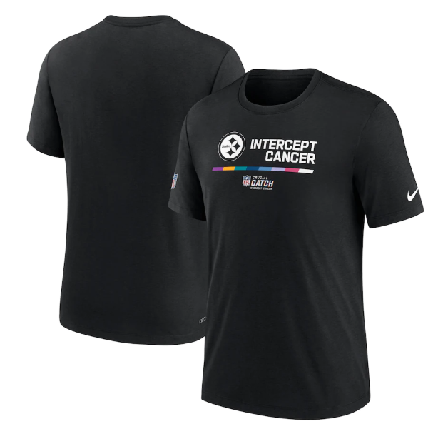 Men's Pittsburgh Steelers 2022 Black Crucial Catch Performance T-Shirt Men's Pittsburgh Steelers 2022 Black Crucial Catch Performance T-Shirt
