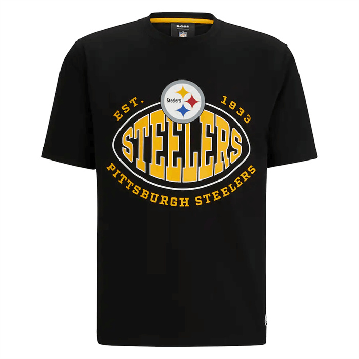 Men's Pittsburgh Steelers Black BOSS X Trap T-Shirt Men's Pittsburgh Steelers Black BOSS X Trap T-Shirt