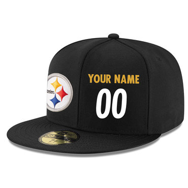 Men's Pittsburgh Steelers Black Color Snapback Custom Hat (Stitched any name&number) 1 Men's Pittsburgh Steelers Black Color Snapback Custom Hat (Stitched any name&number) 1