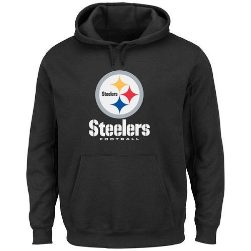 Men's Pittsburgh Steelers Black Critical Victory Pullover Hoodie Men's Pittsburgh Steelers Black Critical Victory Pullover Hoodie