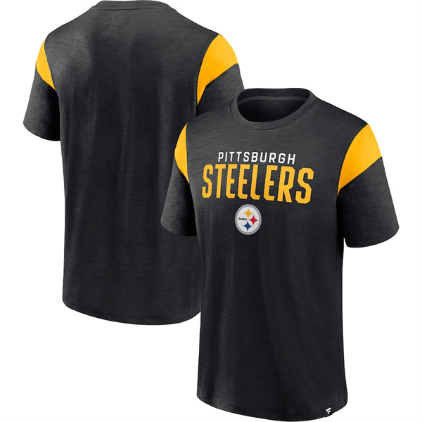 Men's Pittsburgh Steelers Black Home Stretch Team T-Shirt Men's Pittsburgh Steelers Black Home Stretch Team T-Shirt