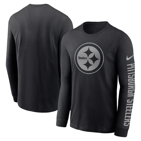Men's Pittsburgh Steelers Black Long Sleeve T-Shirt Men's Pittsburgh Steelers Black Long Sleeve T-Shirt