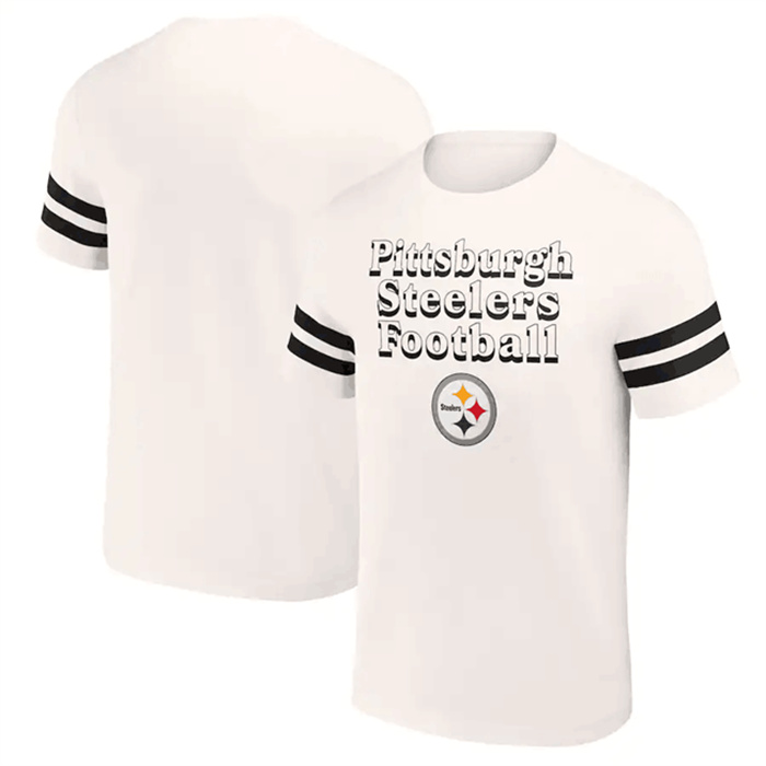 Men's Pittsburgh Steelers Cream X Darius Rucker Collection Vintage T-Shirt Men's Pittsburgh Steelers Cream X Darius Rucker Collection Vintage T-Shirt