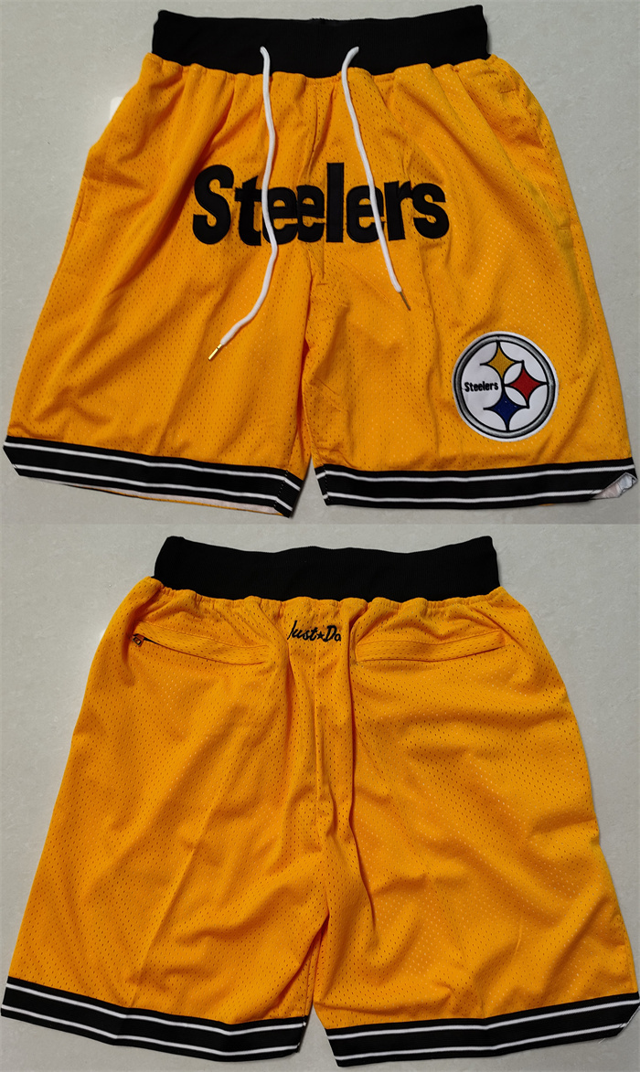 Men's Pittsburgh Steelers Gold Shorts (Run Small) Men's Pittsburgh Steelers Gold Shorts (Run Small)
