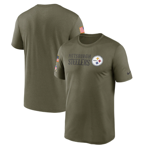 Men's Pittsburgh Steelers Olive 2022 Salute To Service Legend Team T-Shirt Men's Pittsburgh Steelers Olive 2022 Salute To Service Legend Team T-Shirt