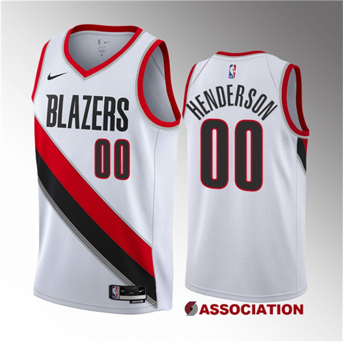 Men's Portland Trail Blazers #00 Kris Murray White 2023 Draft Association Edition Stitched Basketball Jersey Men's Portland Trail Blazers #00 Kris Murray White 2023 Draft Association Edition Stitched Basketball Jersey