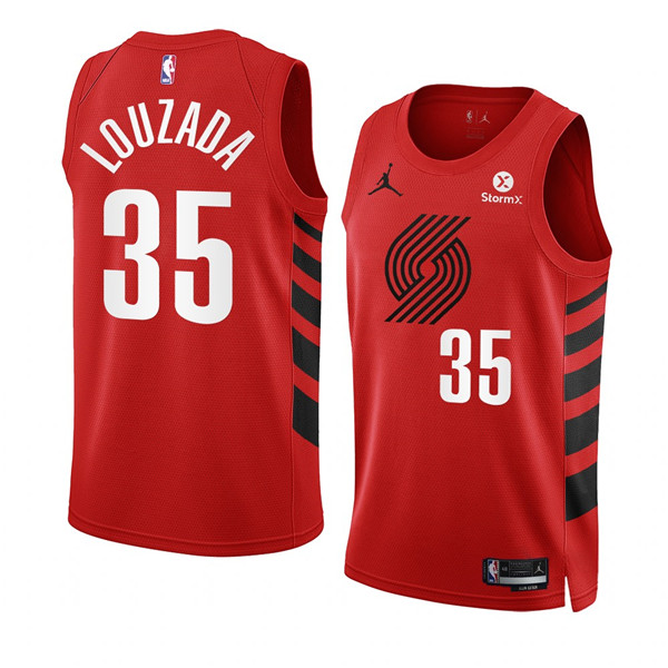 Men's Portland Trail Blazers #35 Didi Louzada 2022 23 Red Statement Edition Swingman Stitched Basketball Jersey Men's Portland Trail Blazers #35 Didi Louzada 2022 23 Red Statement Edition Swingman Stitched Basketball Jersey