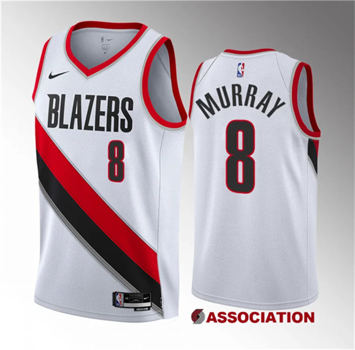 Men's Portland Trail Blazers #8 Kris Murray White 2023 Draft Association Edition Stitched Basketball Jersey Men's Portland Trail Blazers #8 Kris Murray White 2023 Draft Association Edition Stitched Basketball Jersey