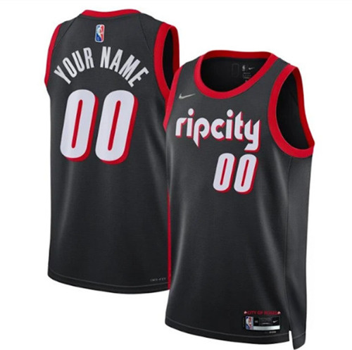Men's Portland Trail Blazers Active Player Custom 2021 22 Black City Edition 75th Anniversary Stitched Basketball Jersey Men's Portland Trail Blazers Active Player Custom 2021 22 Black City Edition 75th Anniversary Stitched Basketball Jersey