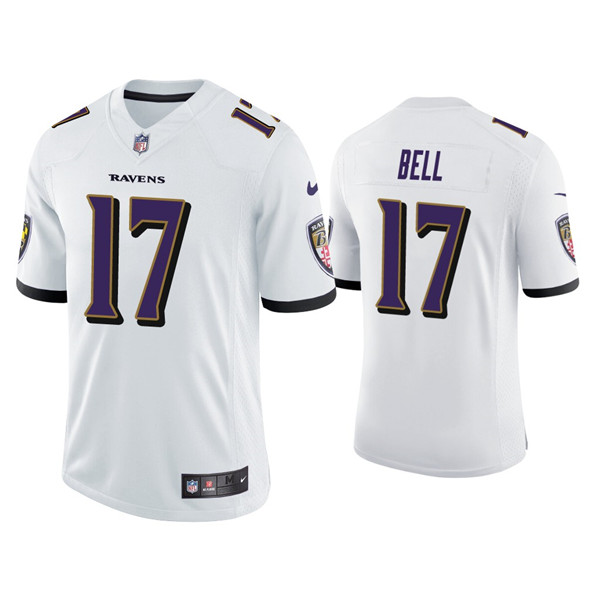 Men's Ravens #17 Le'Veon Bell Ravens Vapor Limited White Jersey