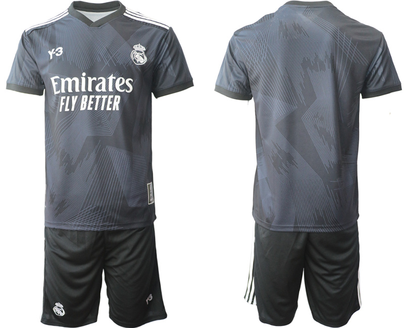 Men's Real Madrid Blank Black Jersey