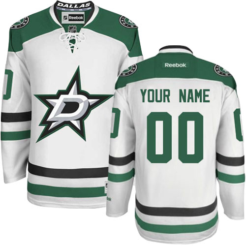 Men's Reebok Dallas Stars Customized Authentic White Away NHL Jersey Men's Reebok Dallas Stars Customized Authentic White Away NHL Jersey