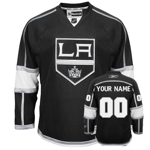 Men's Reebok Los Angeles Kings Customized Authentic Black Home NHL Jersey