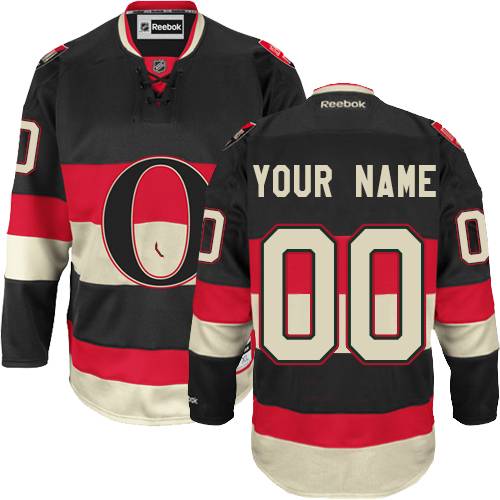 Men's Reebok Ottawa Senators Customized Authentic Black New Third NHL Jersey Men's Reebok Ottawa Senators Customized Authentic Black New Third NHL Jersey