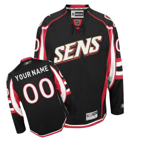 Men's Reebok Ottawa Senators Customized Authentic Black Third NHL Jersey Men's Reebok Ottawa Senators Customized Authentic Black Third NHL Jersey