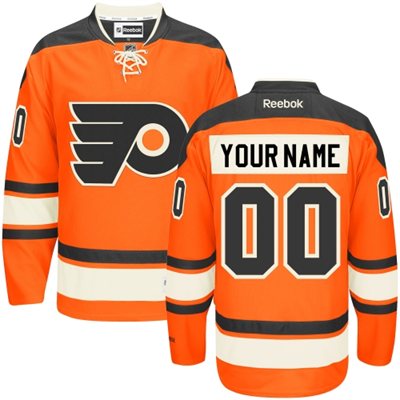 Men's Reebok Philadelphia Flyers Customized Authentic Orange New Third NHL Jersey Men's Reebok Philadelphia Flyers Customized Authentic Orange New Third NHL Jersey