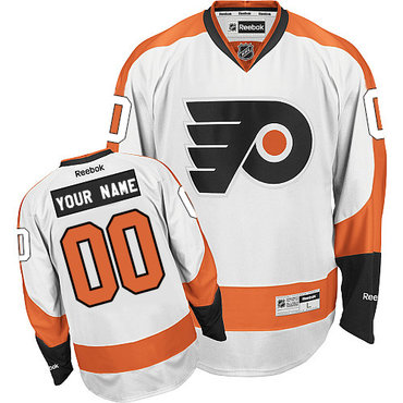 Men's Reebok Philadelphia Flyers Customized Authentic White Away NHL Jersey Men's Reebok Philadelphia Flyers Customized Authentic White Away NHL Jersey