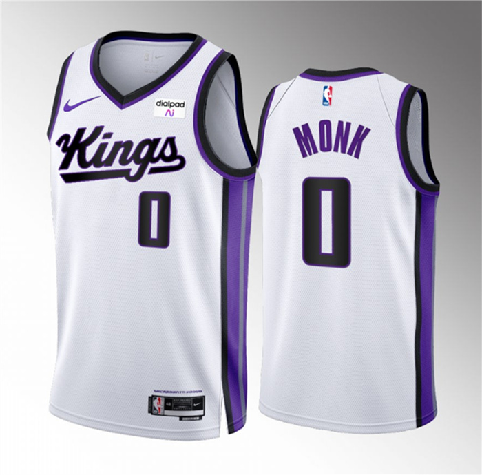 Men's Sacramento Kings #0 Malik Monk White 2023 24 Association Edition Swingman Stitched Basketball Jersey Men's Sacramento Kings #0 Malik Monk White 2023 24 Association Edition Swingman Stitched Basketball Jersey