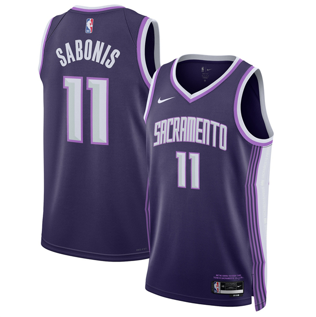 Men's Sacramento Kings #11 Domantas Sabonis Purple 2025 26 City Edition Stitched Basketball Jersey Men's Sacramento Kings #11 Domantas Sabonis Purple 2025 26 City Edition Stitched Basketball Jersey