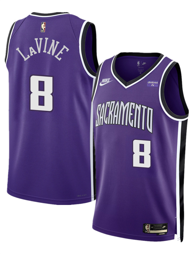 Men's Sacramento Kings #8 Zach LaVine Purple 2025 Classic Edition Stitched Basketball Jersey Men's Sacramento Kings #8 Zach LaVine Purple 2025 Classic Edition Stitched Basketball Jersey