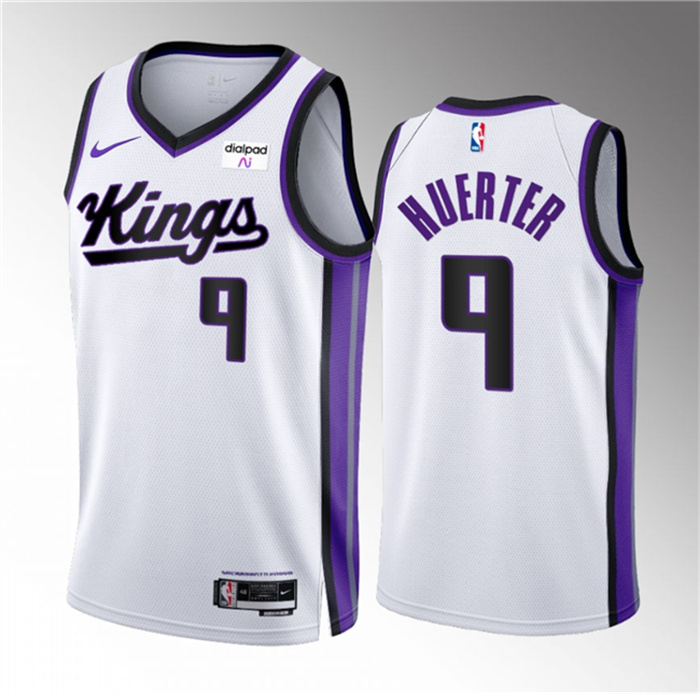 Men's Sacramento Kings #9 Kevin Huerter White 2023 24 Association Edition Stitched Basketball Jersey Men's Sacramento Kings #9 Kevin Huerter White 2023 24 Association Edition Stitched Basketball Jersey