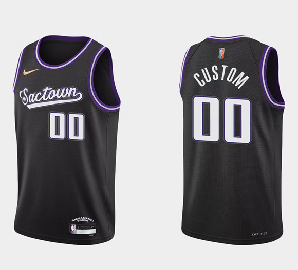 Men's Sacramento Kings Active Player Custom 2021 22 City Edition Black 75th Anniversary Stitched Basketball Jersey Men's Sacramento Kings Active Player Custom 2021 22 City Edition Black 75th Anniversary Stitched Basketball Jersey