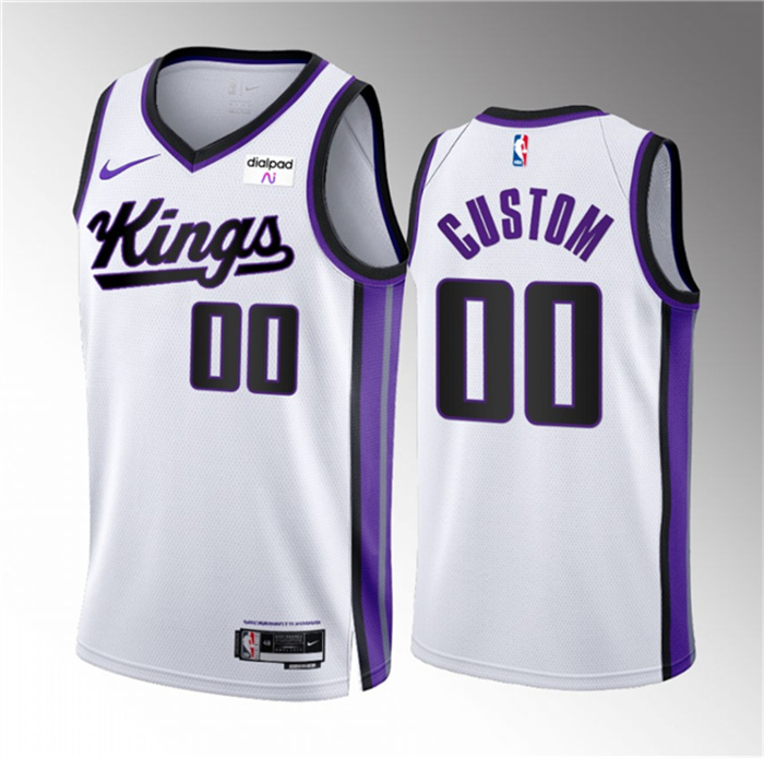 Men's Sacramento Kings Active Player Custom White 2023 24 Association Edition Swingman Stitched Basketball Jersey Men's Sacramento Kings Active Player Custom White 2023 24 Association Edition Swingman Stitched Basketball Jersey