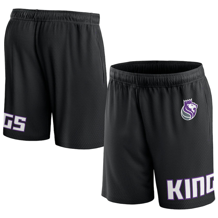 Men's Sacramento Kings Black Free Throw Mesh Shorts Men's Sacramento Kings Black Free Throw Mesh Shorts