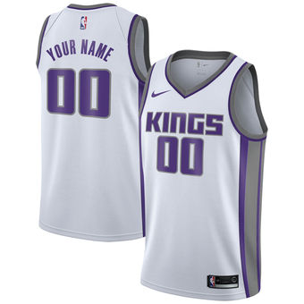 Men's Sacramento Kings Nike White Custom Jersey Men's Sacramento Kings Nike White Custom Jersey