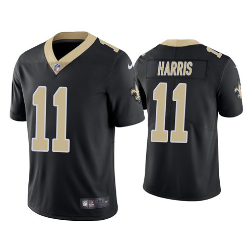 Men's Saints #11 Deonte Harris Vapor Untouchable Limited Black Jersey
