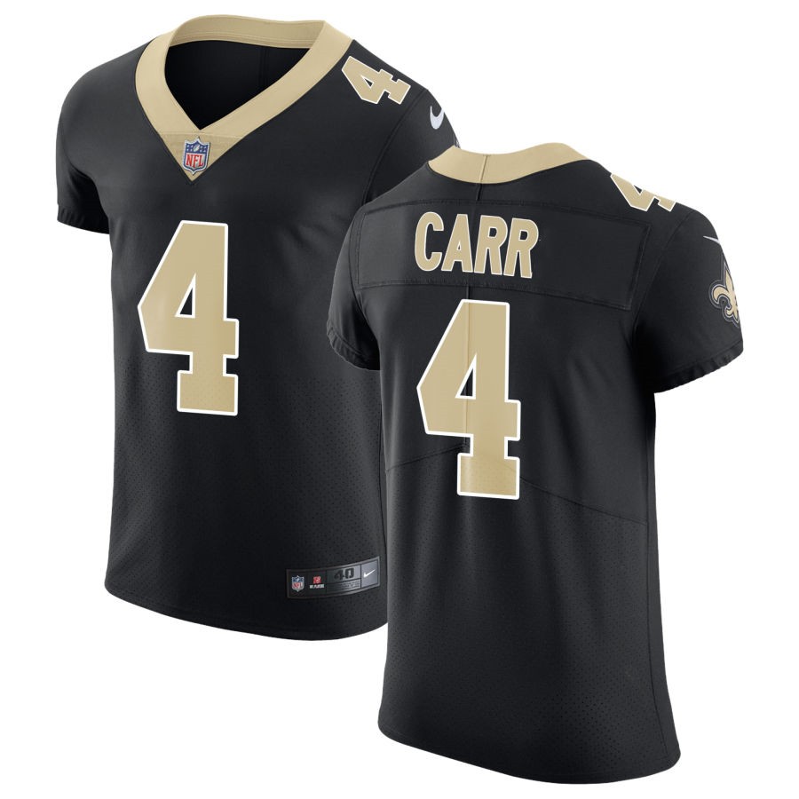 Men's Saints #4 Derek Carr Black Team Color Men's Stitched NFL Vapor Untouchable Elite Jersey Men's Saints #4 Derek Carr Black Team Color Men's Stitched NFL Vapor Untouchable Elite Jersey