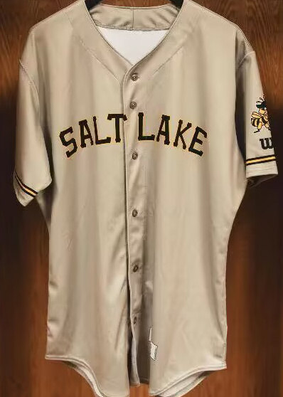Men's Salt Lake Bees Blank Brown Stitched Baseball Jersey Men's Salt Lake Bees Blank Brown Stitched Baseball Jersey